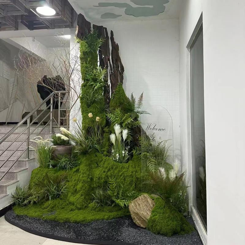 39.37In Artificial Moss Mat for Indoor Wall & Table Decor, Sustainable Nylon Material, Christmas Festival Decoration, Micro Landscape Making