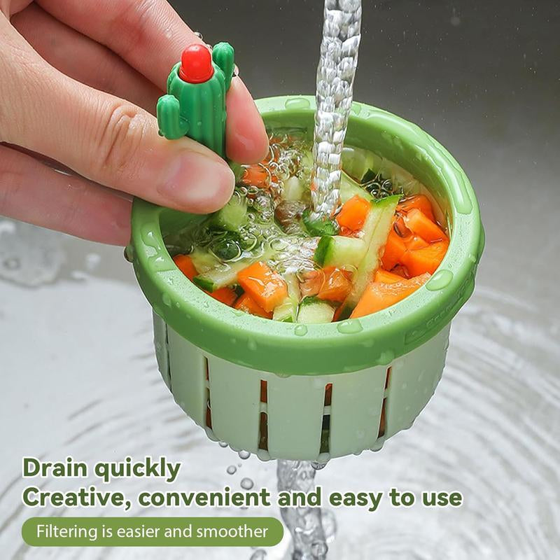【US 2025 Deals for You Days】Cactus Sink Strainer, Kitchen Waste Collector Filter,Kitchen Accessories Sink Filter Basket