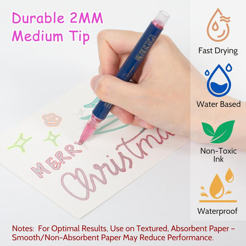 Outline Shimmer Markers, 36 & 48 Glitter Metallic Gel Pens for Coloring, Tween Teen Girl Birthday Gifts Trendy Stuff, Cool Fun Art Crafts School Journaling Supplies for Kids Girls Ages 4 8 10 16 Year Old