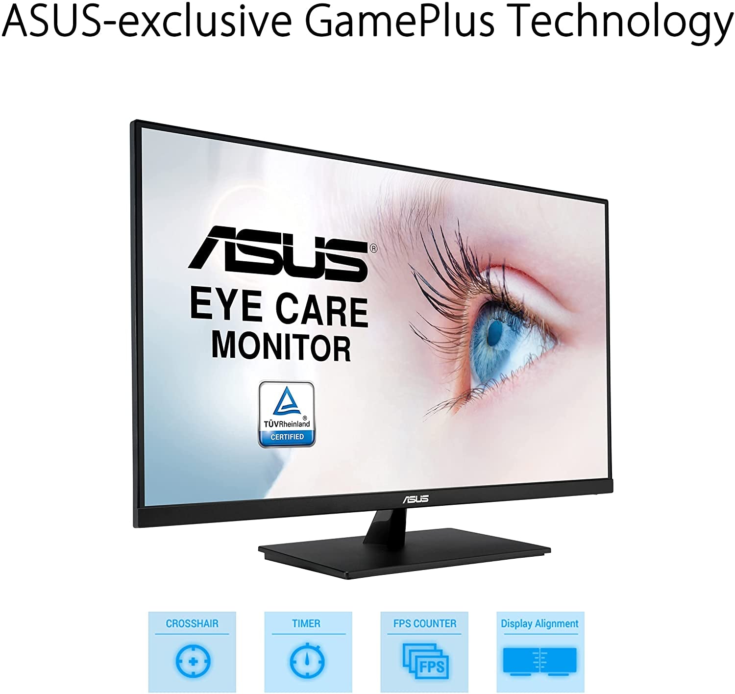 ASUS 31.5” 2K Monitor (VP32AQ) - WQHD (2560 X 1440), IPS, 100% Srgb, HDR10, 75Hz, Speakers, Adaptive-Sync/Freesync, Low Blue Light, Eye Care, VESA Mountable, Frameless, Displayport, HDMI, Tilt,Black