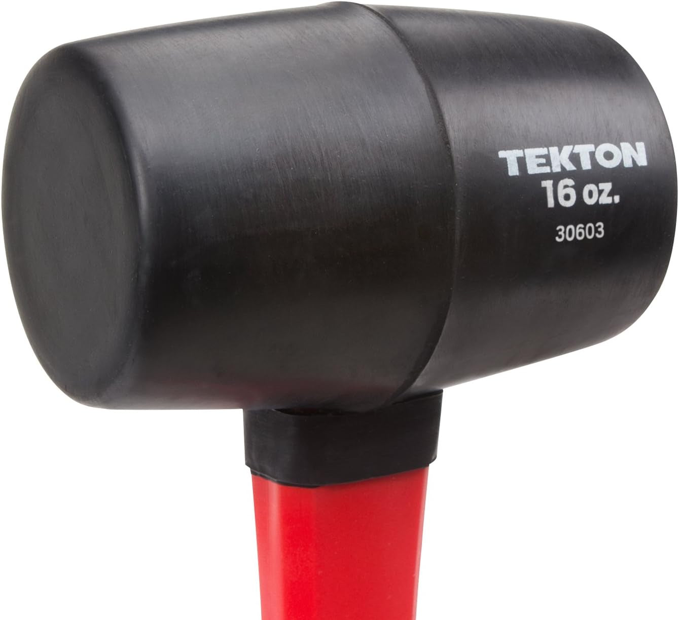 TEKTON 16 Oz. Fiberglass Handle Rubber Mallet | 30603 , Black