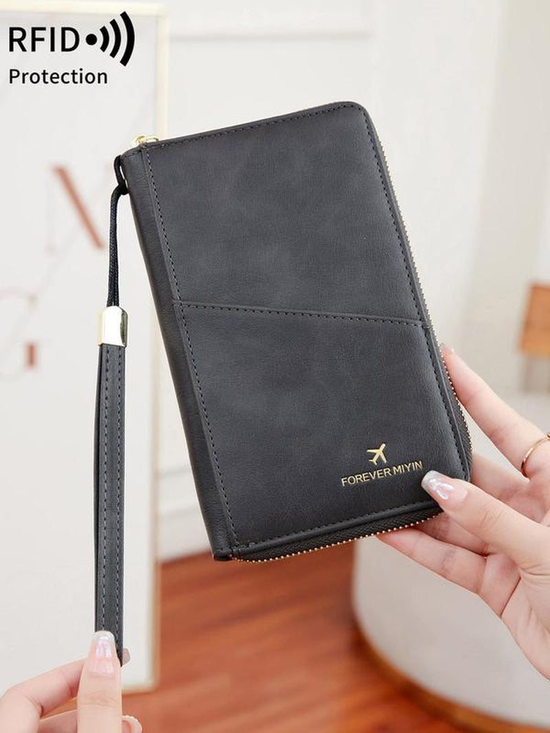 Passport Case with Pen Holder, Large Capacity Passport Holder, Travel Document Organizer, Passport Wallet for Women & Men