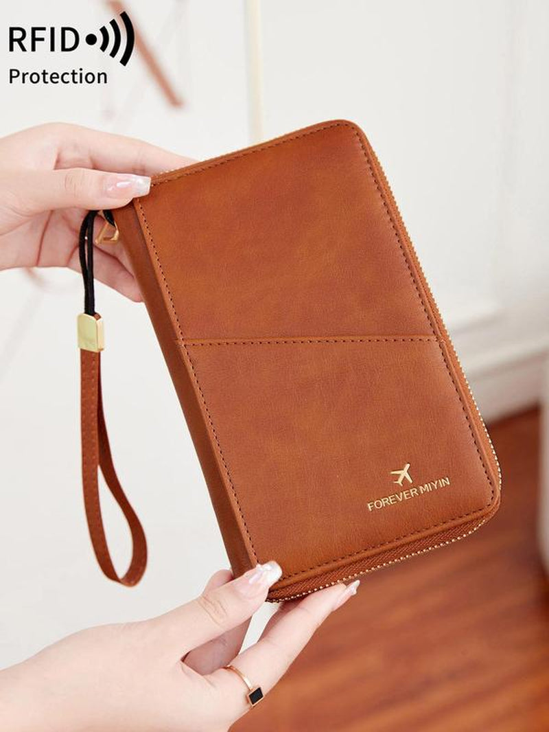 Passport Case with Pen Holder, Large Capacity Passport Holder, Travel Document Organizer, Passport Wallet for Women & Men