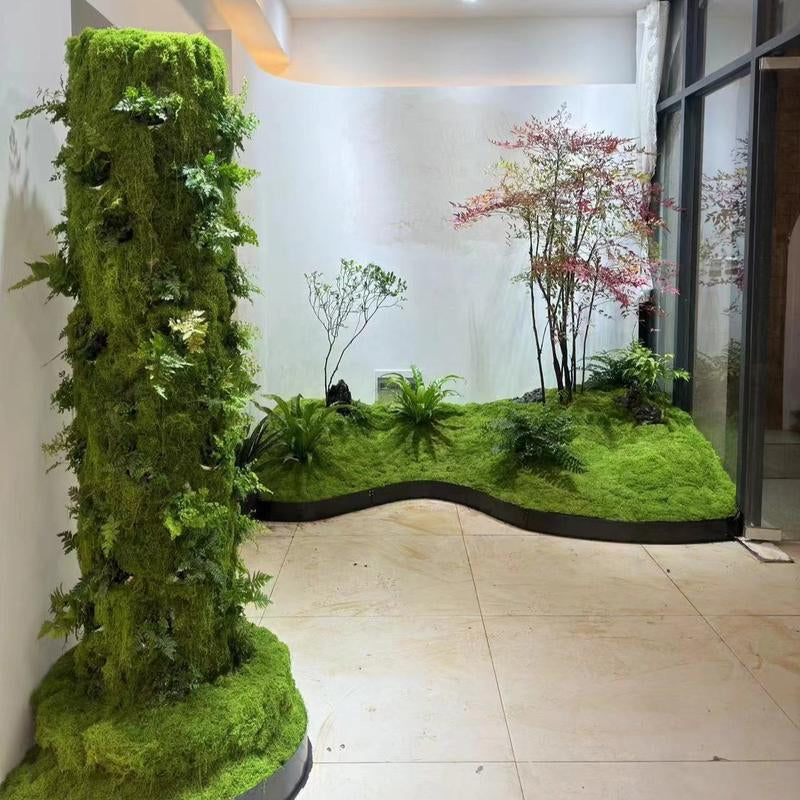 39.37In Artificial Moss Mat for Indoor Wall & Table Decor, Sustainable Nylon Material, Christmas Festival Decoration, Micro Landscape Making