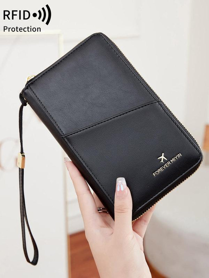 Passport Case with Pen Holder, Large Capacity Passport Holder, Travel Document Organizer, Passport Wallet for Women & Men