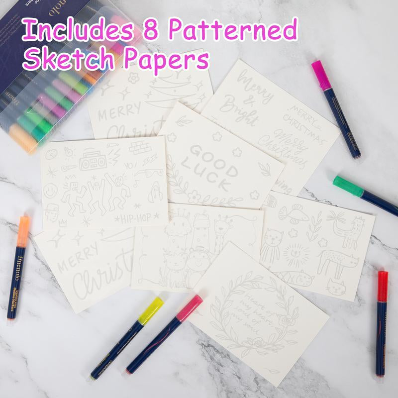 Outline Shimmer Markers, 36 & 48 Glitter Metallic Gel Pens for Coloring, Tween Teen Girl Birthday Gifts Trendy Stuff, Cool Fun Art Crafts School Journaling Supplies for Kids Girls Ages 4 8 10 16 Year Old