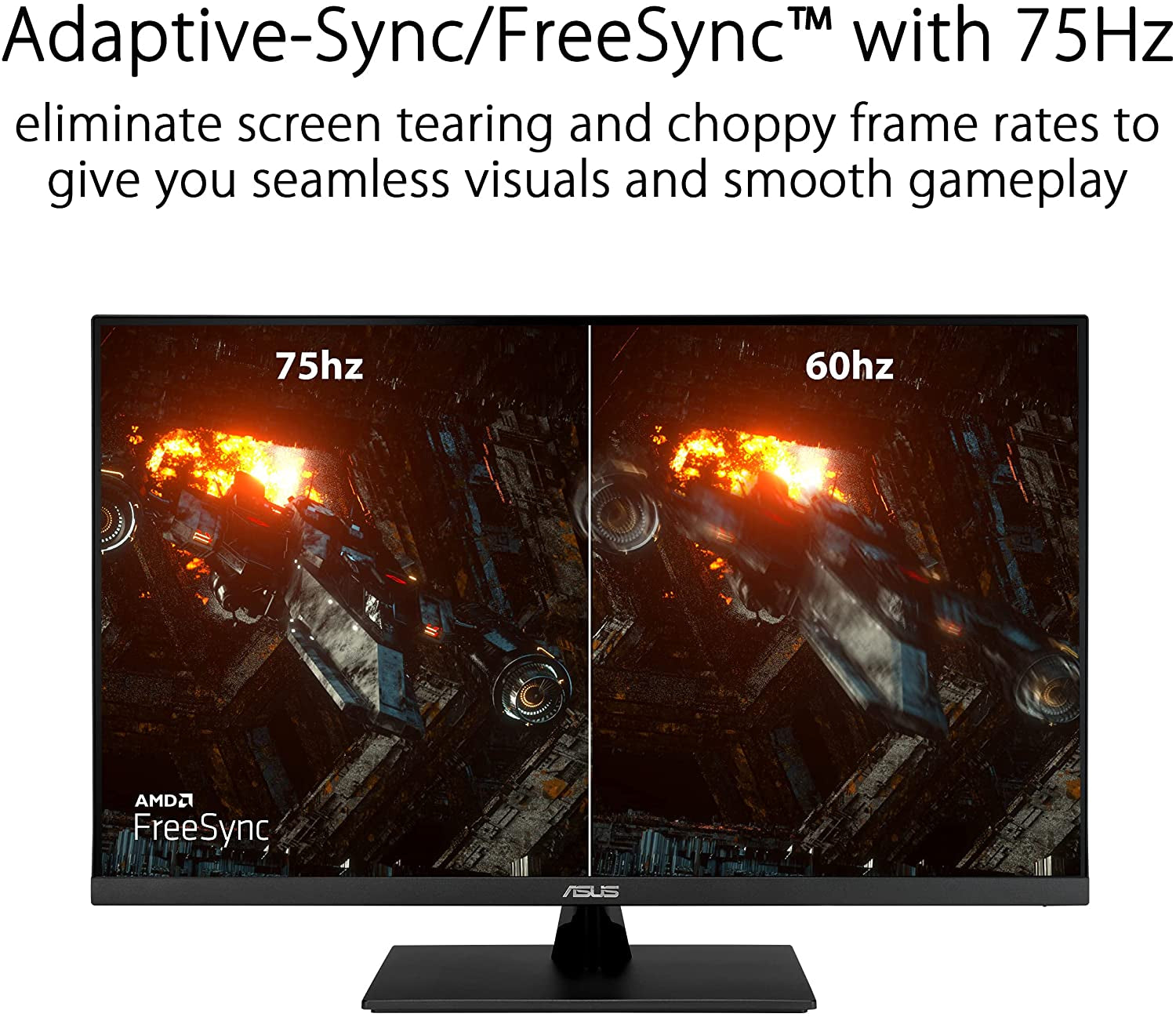 ASUS 31.5” 2K Monitor (VP32AQ) - WQHD (2560 X 1440), IPS, 100% Srgb, HDR10, 75Hz, Speakers, Adaptive-Sync/Freesync, Low Blue Light, Eye Care, VESA Mountable, Frameless, Displayport, HDMI, Tilt,Black