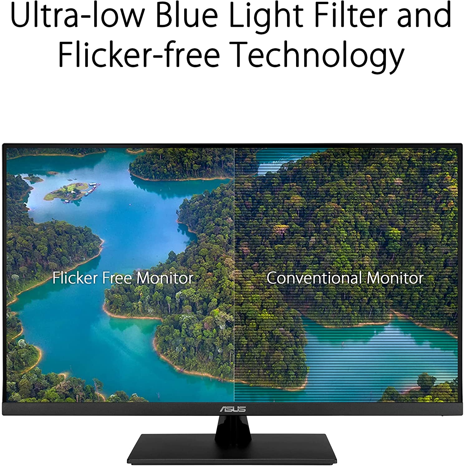 ASUS 31.5” 2K Monitor (VP32AQ) - WQHD (2560 X 1440), IPS, 100% Srgb, HDR10, 75Hz, Speakers, Adaptive-Sync/Freesync, Low Blue Light, Eye Care, VESA Mountable, Frameless, Displayport, HDMI, Tilt,Black